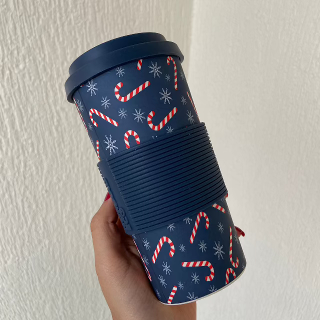 Taza de bambú diseño Navidad 500ml