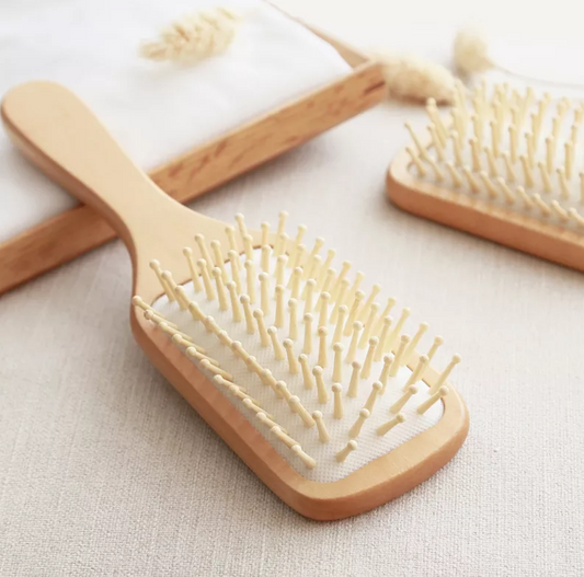 Cepillo de cabello de bambú grande